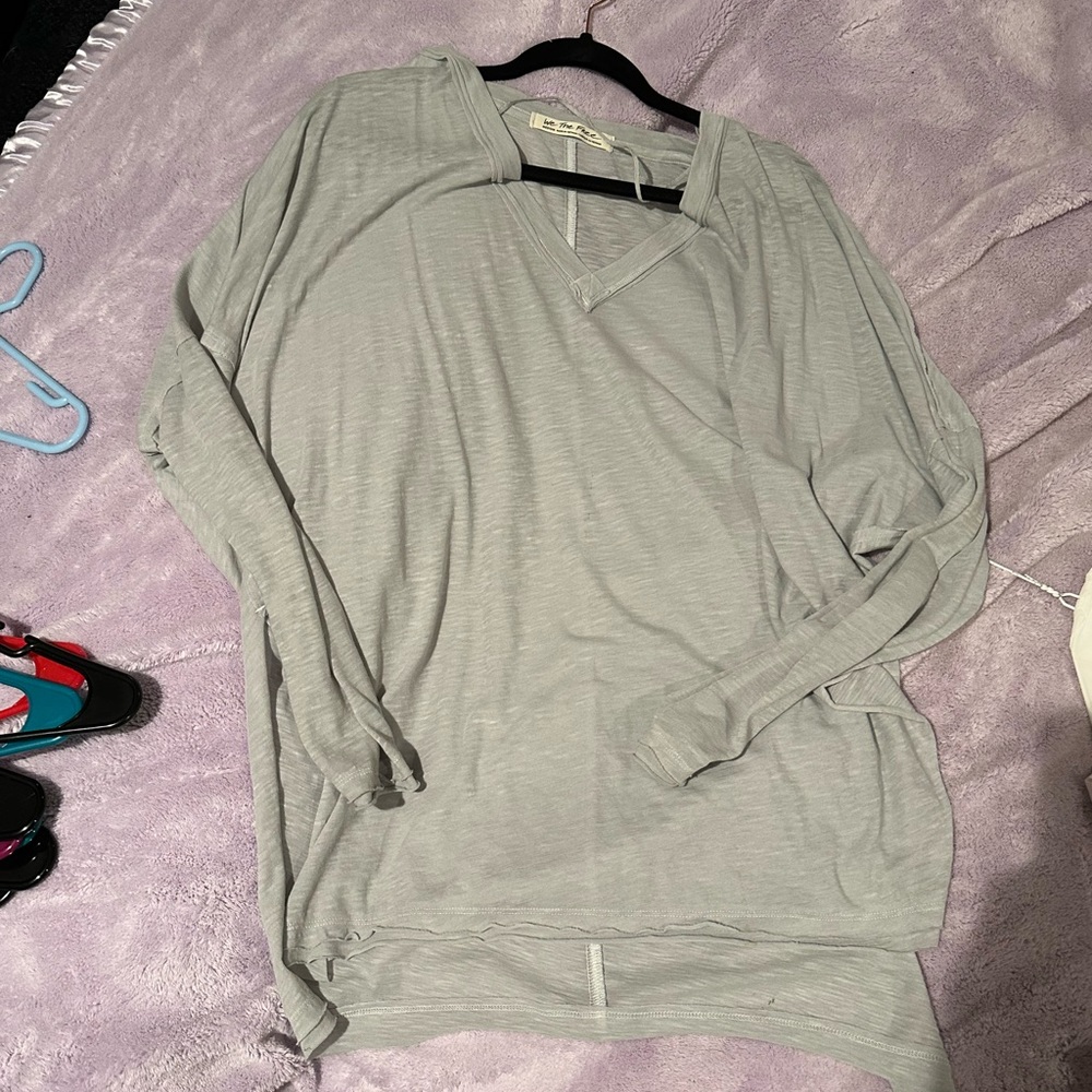 We the free On My Mind long sleeve top with side slit